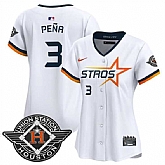 Women's Houston Astros #3 Jeremy Pena White 2025 City Connect Limited Stitched Jersey Dzhi,baseball caps,new era cap wholesale,wholesale hats